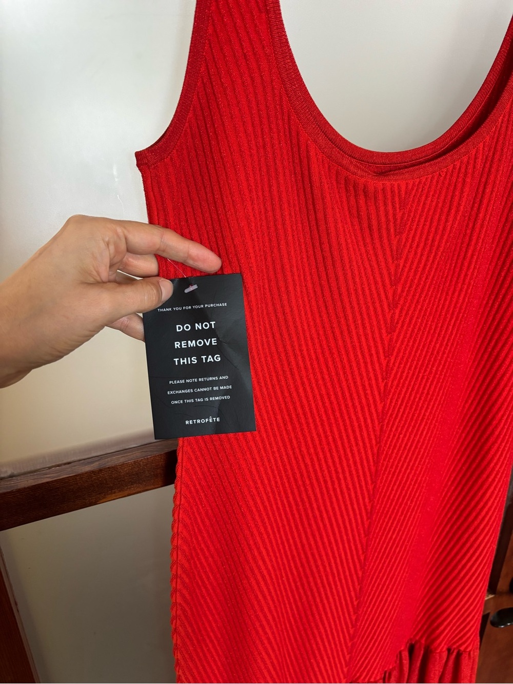 Retrofete Red Maxi Dress - Picture 4 of 8